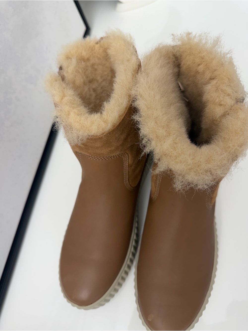 Pajar Tan Shearling-Lined Winter Boots